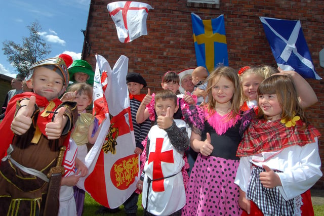 A scene from Tara House in Hebburn where children dressed up in national costumes for European Neighbours Day in 2009.