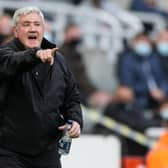Newcastle United's English head coach Steve Bruce gestures on the touchline during the English Premier League football match between Newcastle United and Sheffield United at St James' Park in Newcastle-upon-Tyne, north east England on May 19, 2021.