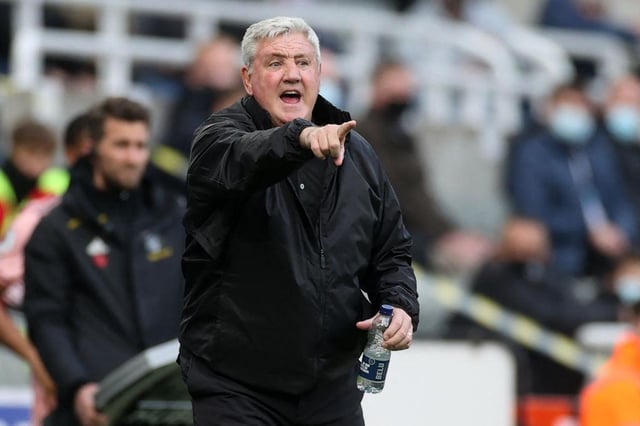 Newcastle United's English head coach Steve Bruce gestures on the touchline during the English Premier League football match between Newcastle United and Sheffield United at St James' Park in Newcastle-upon-Tyne, north east England on May 19, 2021.