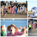 The annual Cancer Connections Boxing Day Dip at Littlehaven beach, South Shields