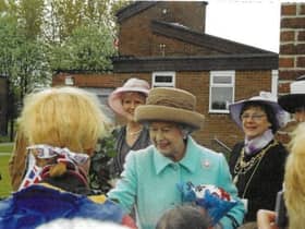 Queen visit to St Joseph's Catholic Primary, Jarrow in 2002.