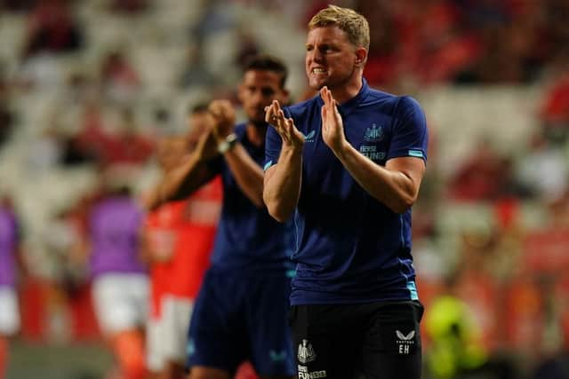 Eddie Howe at the Estadio da Luz.