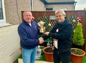Billy Parker receiving his trophy from DAMHA Chief Executive, Paul Mullis.