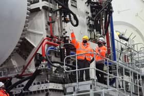 Prime Minister Boris Johnson at the ORE Catapult facility in Blyth. Pictures by Ben O’Connell