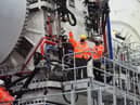 Prime Minister Boris Johnson at the ORE Catapult facility in Blyth. Pictures by Ben O’Connell