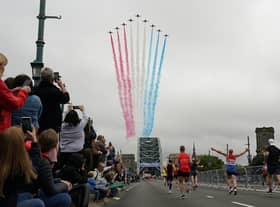 The Red Arrows have been confirmed to make a return to the Great North Run in 2023. The RAF team did not perform last year following the death of Queen Elizabeth II. (Photo by Ian Forsyth/Getty Images)