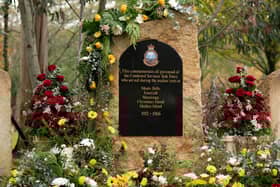 A memorial for the nuclear test veterans at the National Memorial Arboretum in Alrewas, Staffordshire. Photo by PA