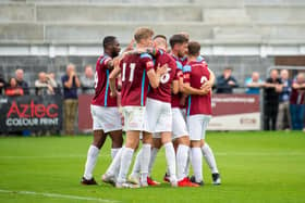 South Shields celebrate a hard-fought 3-2 victory