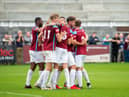 South Shields celebrate a hard-fought 3-2 victory