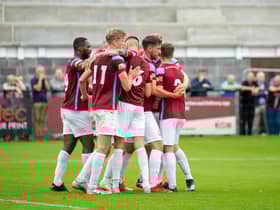 South Shields celebrate a hard-fought 3-2 victory