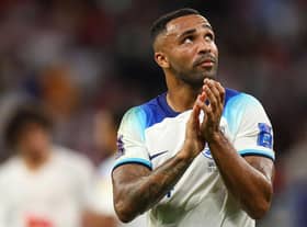 Callum Wilson of England applauds fans after the 3-0 victory in the FIFA World Cup Qatar 2022 Group B match between Wales and England at Ahmad Bin Ali Stadium on November 29, 2022 in Doha, Qatar. (Photo by Francois Nel/Getty Images)