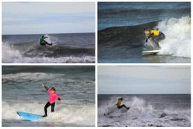 Surfers at the South Shields Surf Club Octuberfest competition