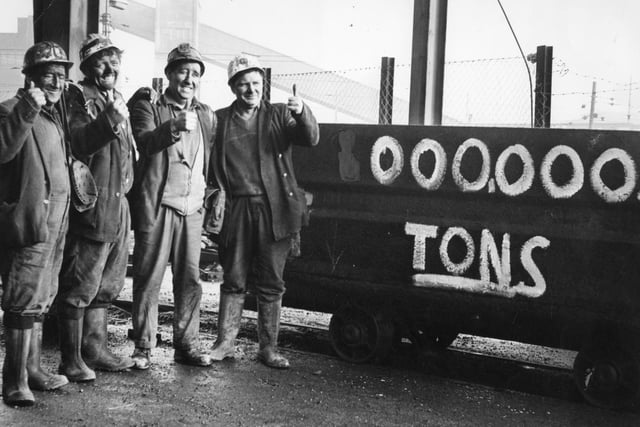 Westoe Colliery miners,  J W Cranson; J W Rowlandson, O Bassett, and H Malcolm pictured 52 years ago.