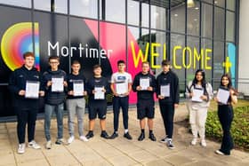 Students from Mortimer Community College celebrate their GCSE results