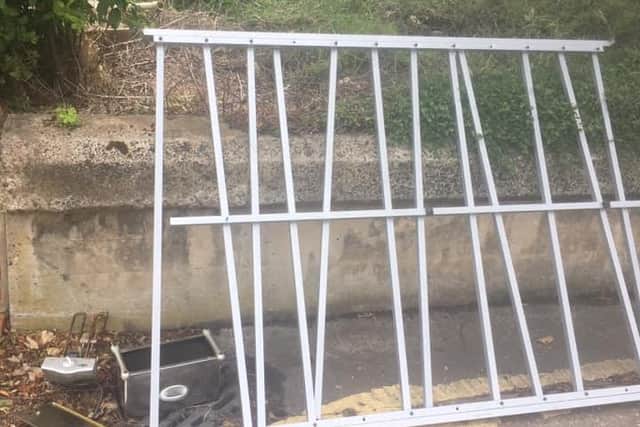 Iron fencing found by volunteers earlier this month.