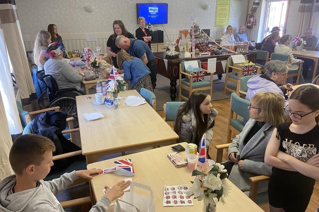 Taking part in the festivities at Jubilee Court.