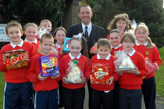 Easter eggs in abundance for these Biddick Hall Junior School pupils in 2006.