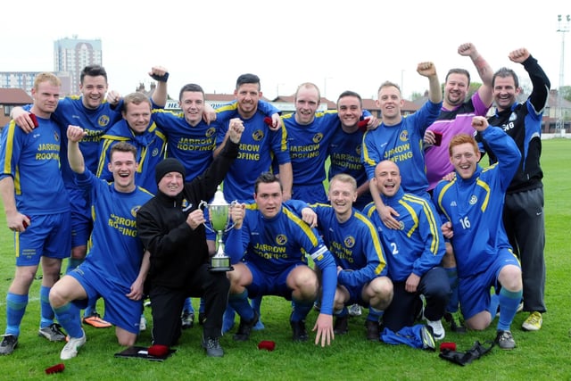 Jarrow Roofing pictured after winning the Ernest Armstrong Memorial Cup in 2014.