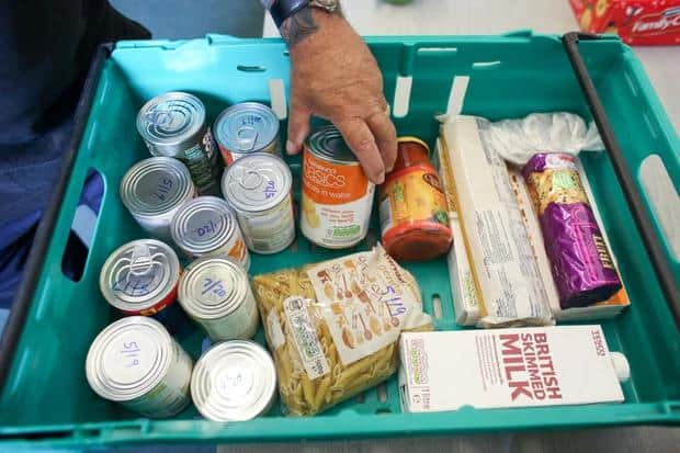 Food parcel at a food bank