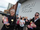 Mayor of South Tyneside Councillor Pat Hay and Jarrow Festival committee chairman Fred Hemmer launch the 2022 Festival at Jarrow Focus.