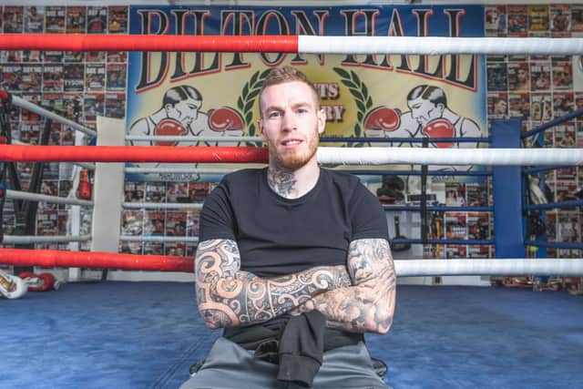 Calum Larson, 29, who coaches at Bilton Hall Boxing Club in Jarrow.