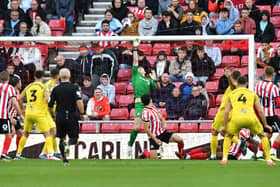 Anthony Patterson tips a shot over the bar during Sunderland's Championship match against Preston. Picture by FRANK REID