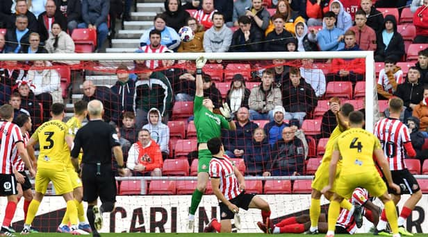 Anthony Patterson tips a shot over the bar during Sunderland's Championship match against Preston. Picture by FRANK REID