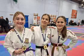 Gold winning kata team Lyla Raine, Sofija Milekic and Holly Mataric.
