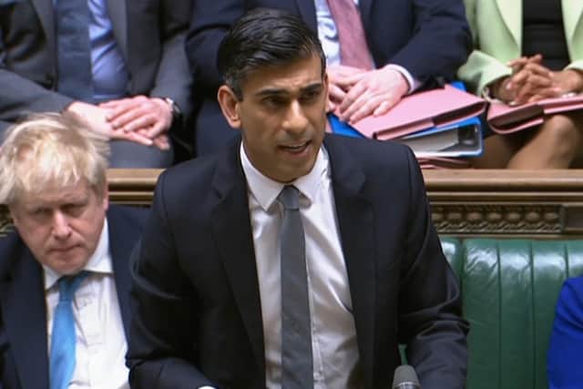 Chancellor of the Exchequer Rishi Sunak delivering his Spring Statement in the House of Commons. Photo: House of Commons/PA Wire
