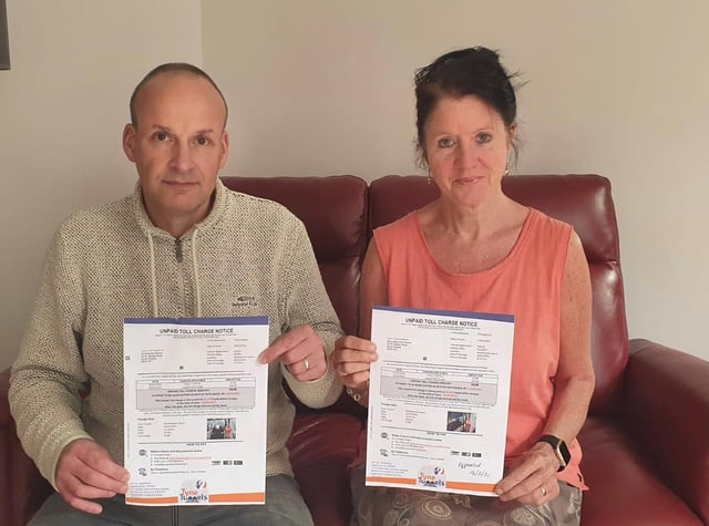 Henry and Lesley Pearce, pictured with the fines they received, hope their story will act as a warning to others.