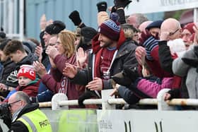 South Shields fans enjoy the game.