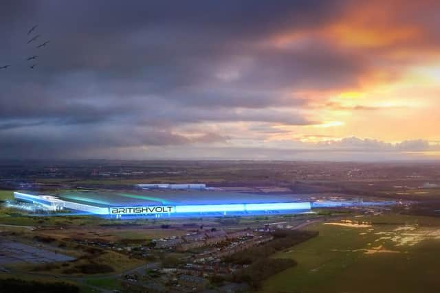 A CGI of the proposed gigaplant on the former Blyth Power Station site.