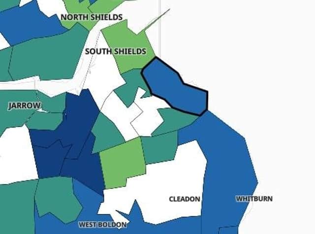 The areas of South Tyneside where Covid cases have risen