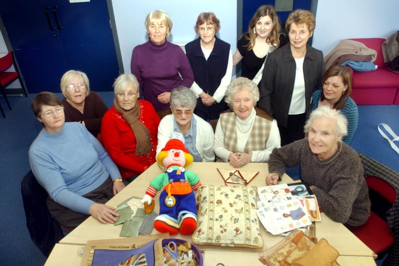 Members of the Stitch and Sew group pictured 14 years ago. Who do you recognise in this photo?