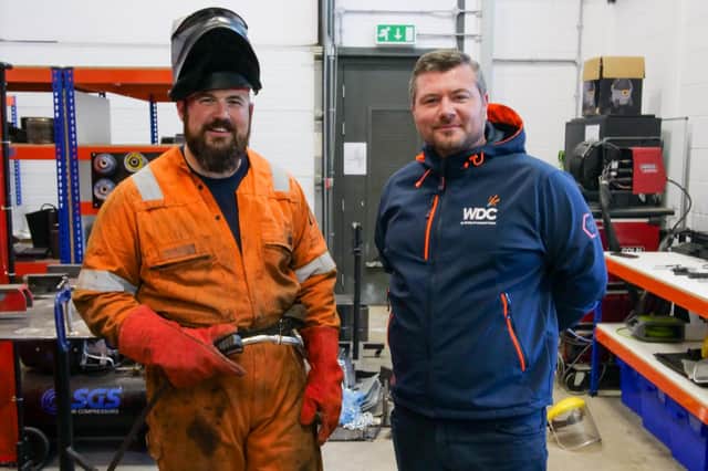 Welding Development Centre boss Peter Lyons, right, with welding technologist Sean Peatfield