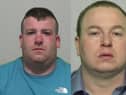 Aaron Giles (left) and Kevin Chapman were both found guilty at Newcastle Crown Court.