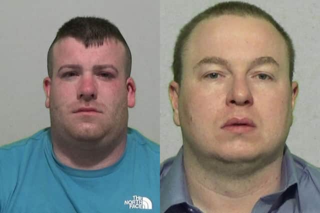 Aaron Giles (left) and Kevin Chapman were both found guilty at Newcastle Crown Court.