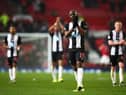 MANCHESTER, ENGLAND - DECEMBER 26: Jetro Willems of Newcastle United applauds fans after the Premier League match between Manchester United and Newcastle United at Old Trafford on December 26, 2019 in Manchester, United Kingdom. (Photo by Clive Brunskill/Getty Images)