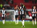 MANCHESTER, ENGLAND - DECEMBER 26: Jetro Willems of Newcastle United applauds fans after the Premier League match between Manchester United and Newcastle United at Old Trafford on December 26, 2019 in Manchester, United Kingdom. (Photo by Clive Brunskill/Getty Images)