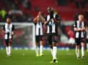 MANCHESTER, ENGLAND - DECEMBER 26: Jetro Willems of Newcastle United applauds fans after the Premier League match between Manchester United and Newcastle United at Old Trafford on December 26, 2019 in Manchester, United Kingdom. (Photo by Clive Brunskill/Getty Images)