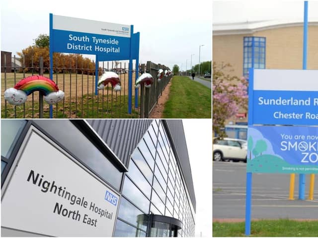 NHS hospitals in the North East.