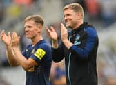 Newcastle United head coach Eddie Howe and winger Matt Ritchie.