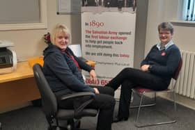 Employment Support co-ordinator Sue Park with Major Liz Hancock of The Salvation Army