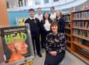 Jarrow School has been celebrating being judged as good in its latest Ofsted report. Headteacher Jill Gillies with Year 11 prefects Thomas Short, 16, Neve Connolly, 15, Anya Roughton, 16,  Roan McGibbon, 16, and Emily Miller, 15.