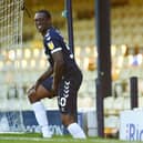 Nile Ranger of Southend United reacts to getting an injury during the Sky Bet League Two match between Southend United and Salford City.