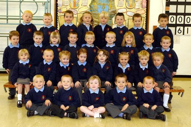 Mrs Monte's reception class at St Oswald's C of E Primary School in Hebburn. We're hoping you can spot someone you know.