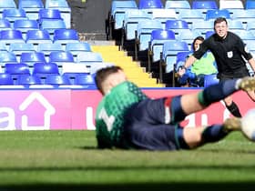 Marko Marosi is beaten but the goal is ruled out for offside