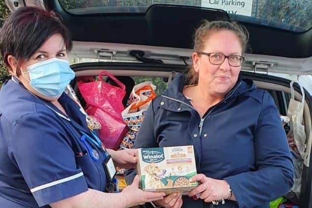 The Community Integrated Team at Riverview Health Centre have collected animal food to donate.