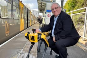 Professor John Murray and Bernard at University station, Sunderland.