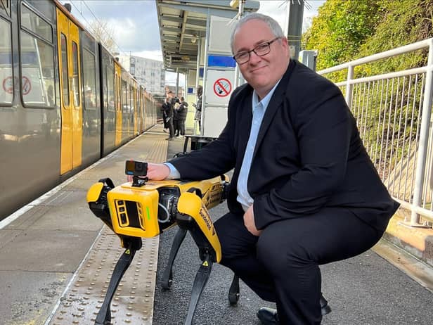 Professor John Murray and Bernard at University station, Sunderland.